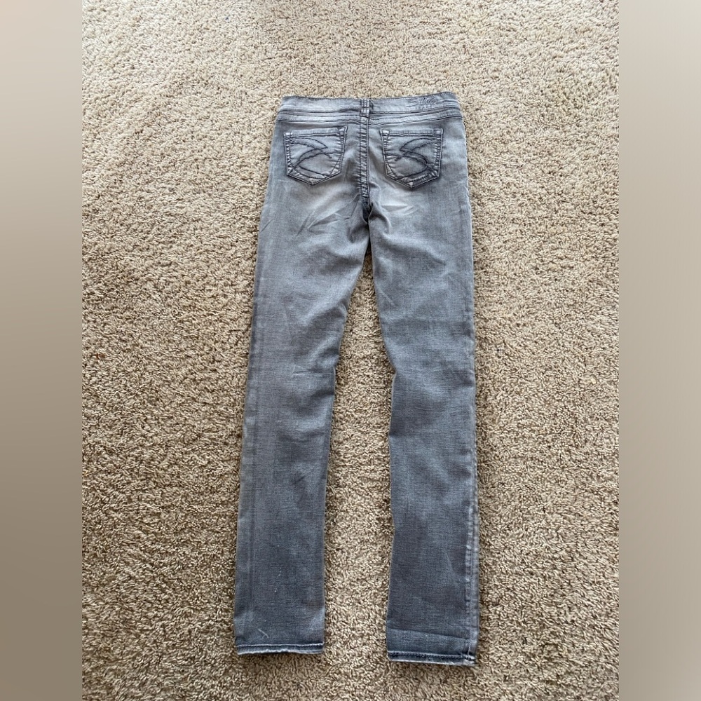 Women's Silver Super Skinny Gray Jeans Size 26 - Picture 4 of 4